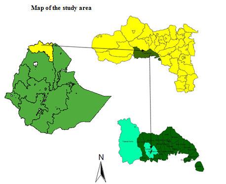 2. Materials and Methods Tselemti district, located in the Northern part of Ethiopia, is found at 38 o 15 E and 13 o 48 N.