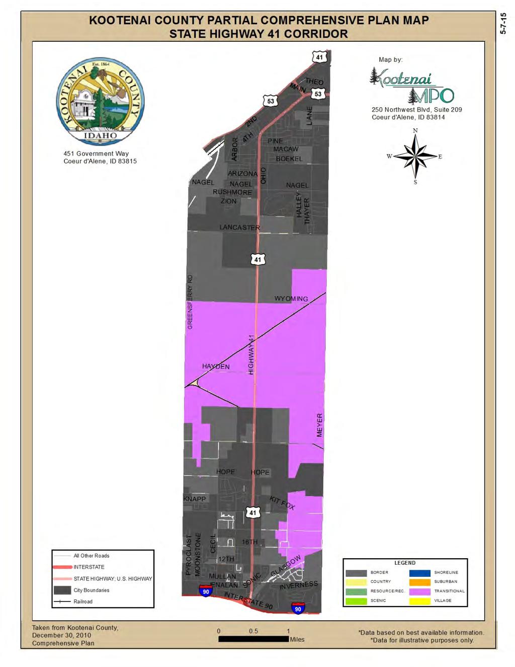 Figure 4 - Kootenai County Partial Comprehensive Plan Kootenai