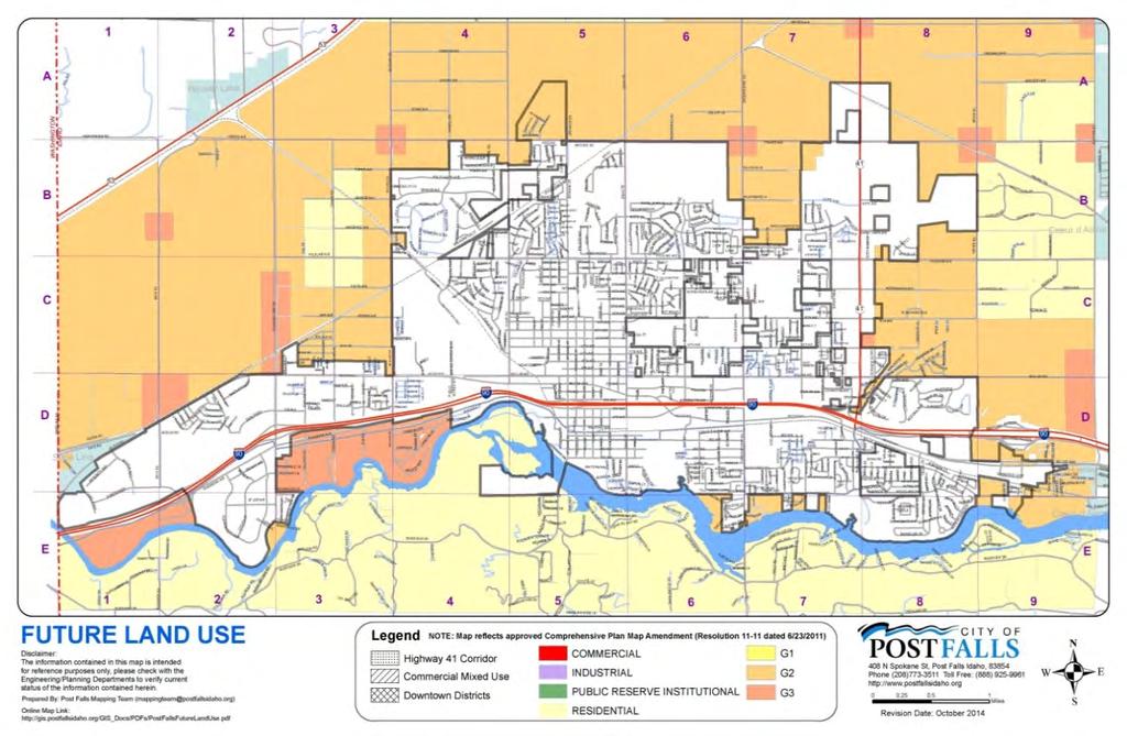 Figure 6 City of Post Falls Future Land Use Map
