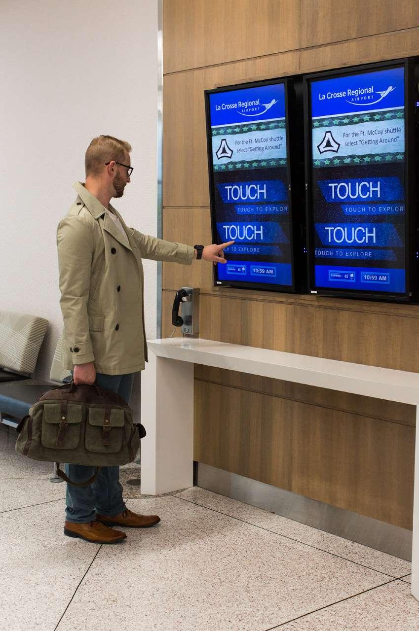 PACKAGE A Information Kiosk A-1: Premium See Business Category for Price Two 42 touch screen displays with automated phone dialing for local businesses within the following categories: