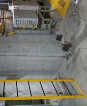 vibration at pit slab surface below press center.