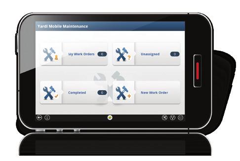 Maintenance Yardi Maintenance Mobile conveniently allows technicians in the field to create, update, and close work orders from a mobile device, with results automatically updated in Voyager.