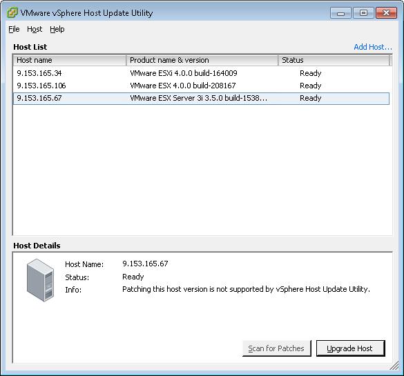 3.3 Update Host to latest vsphere version and patches To have a consistent level of ESX we
