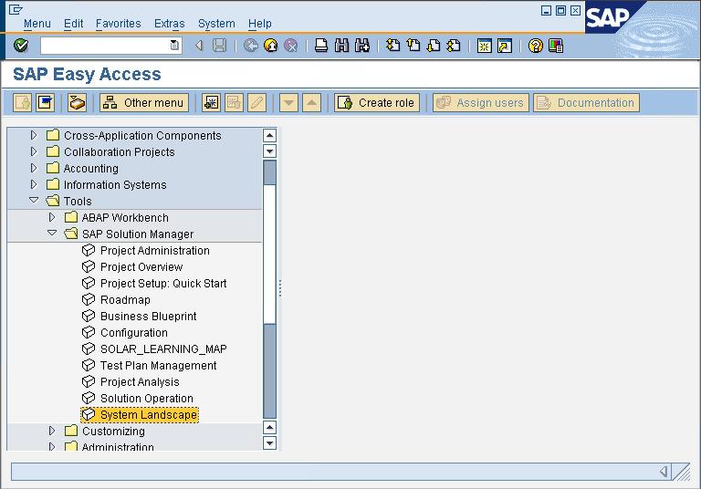 In this PoC we did not have a connection to the SAP marketplace, so we cannot use the full functionality of the SAP Solution Manger in this environment.