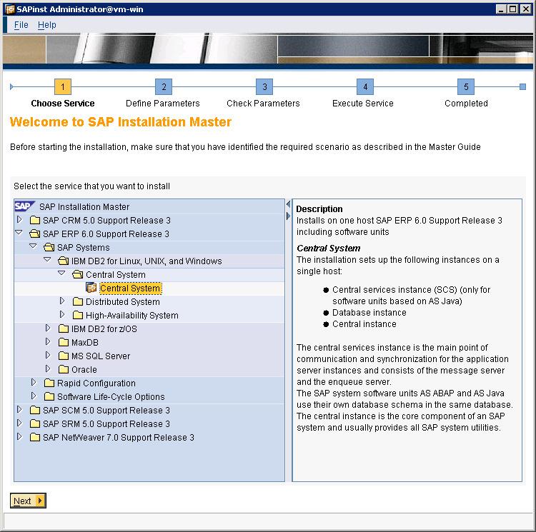 2 SAP ERP The installation process inside a VM differs slightly from an installation on a physical host (e.g. enhanced monitoring). You can follow the installation and tuning guidelines from SAP.