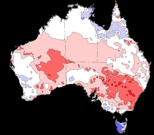 Source: Bureau of Meteorology The outlook follows another dry month across most of the country in July.
