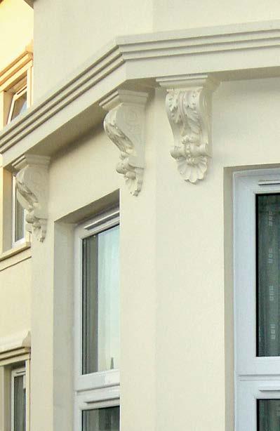 STRINGER COURSES EXTERIOR PEDIMENTS EXTERIOR CORBELS Corbel 2 Stringer Courses are used