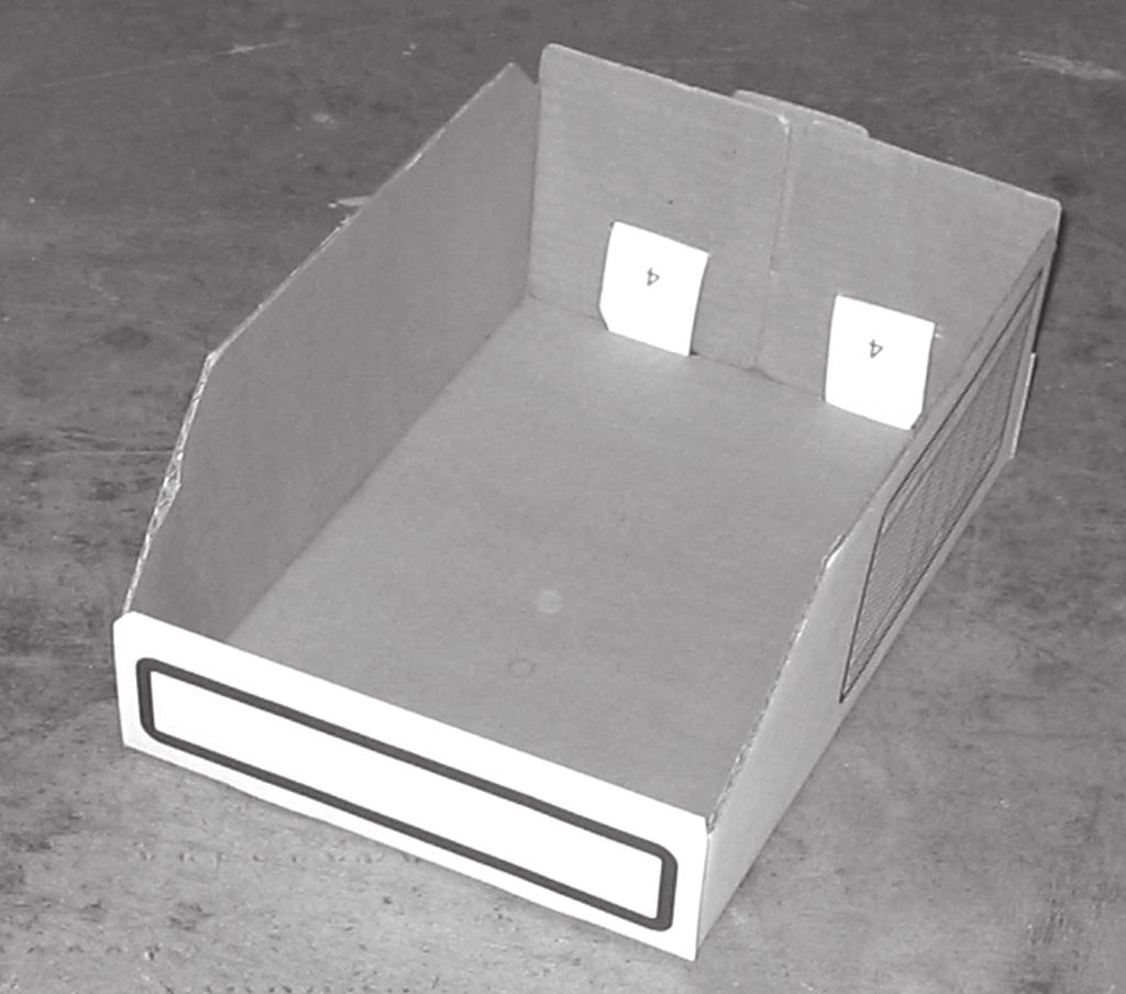 Box Assembly Refer to the instructions on the bottom of the boxes as to how to assemble. Big Cardboard Bin () Figure 5 The above instructions read: Figure 6 A.) Fold Flap #2 around Flap #.