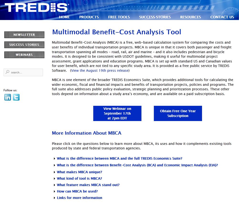 Info and Links to TREDIS-MBCA For more information and links to other helpful websites on