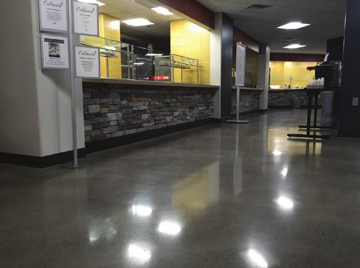 GROUT COAT OPTION Our grout coat option will coat your polished concrete surface to fill in
