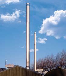 As an addition to our complete range for flue gas systems we design, construct and manufacture chimneys to your specifi cation and in any diameter you require.