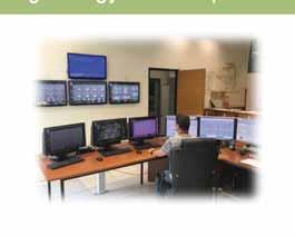 The system automatically monitors and controls several facility operations, such as turning off/on lighting,
