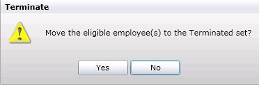 You can confirm if the employees on the report should be moved to the terminated set. The system will also allow you to terminate even if there are employees with errors.