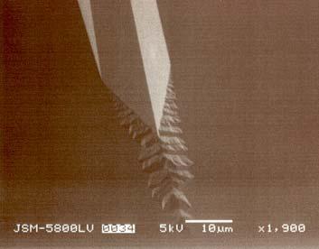 MEMS Microblades Silicon micro-blades etched via chemical etching May be used for delicate microsurgery Microneedles