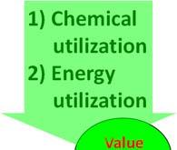 lah, Nobel Prize Chemisty 1994) Energy usage modes (biogas, pyrolysis oils, direct burning) should be operated only after