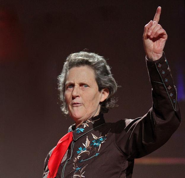 And the Emmy goes to... Dr. Temple Grandin is a world-renowned farm animal handling specialist "I think using animals for food is an ethical thing to do, but we've got to do it right.