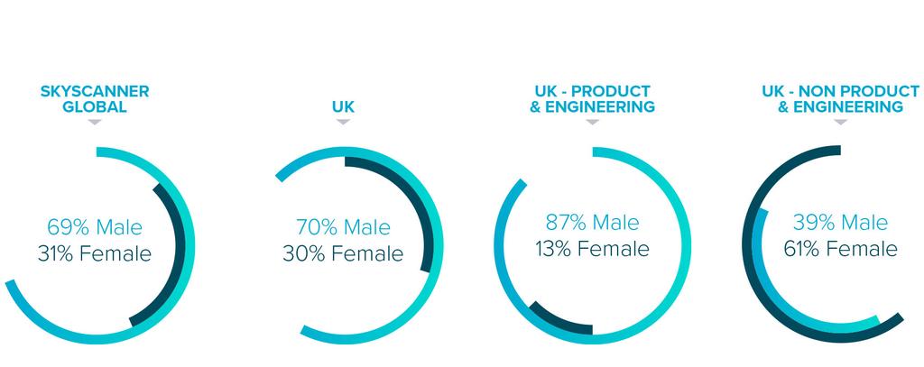 UNDERSTANDING OUR STATISTICS The mean pay gap of 18.7% within Skyscanner is close to the national average of 17.4%.