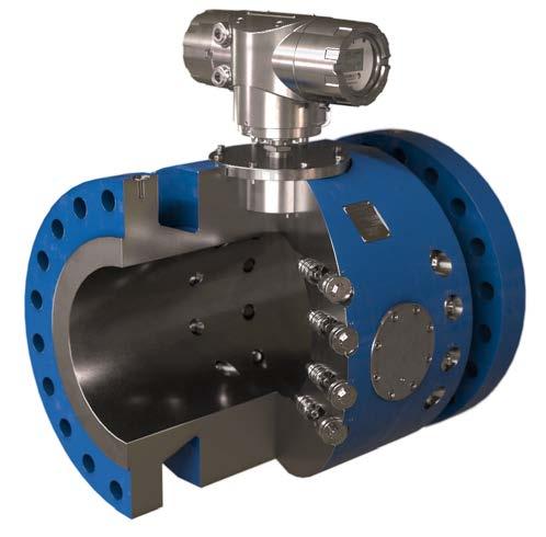 The transducer housing is a pressure boundary between the transducer assembly and the process. This feature is a first for an ultrasonic natural gas flowmeter.