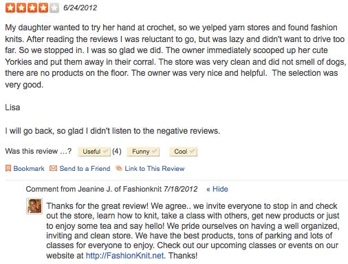 Yelp - Thanks! For the Great Review!