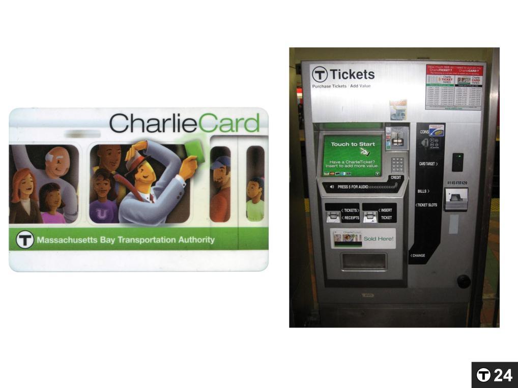 In 2007, we implemented the CharlieCard and one of