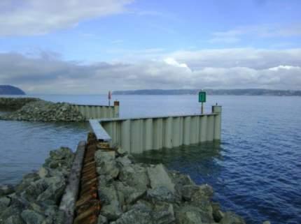 Cantilever Breakwater and Retaining Wall Combi Wall with vertical pile Reinforced concrete cap Optional Toe Rock Advantages Cost-effective system