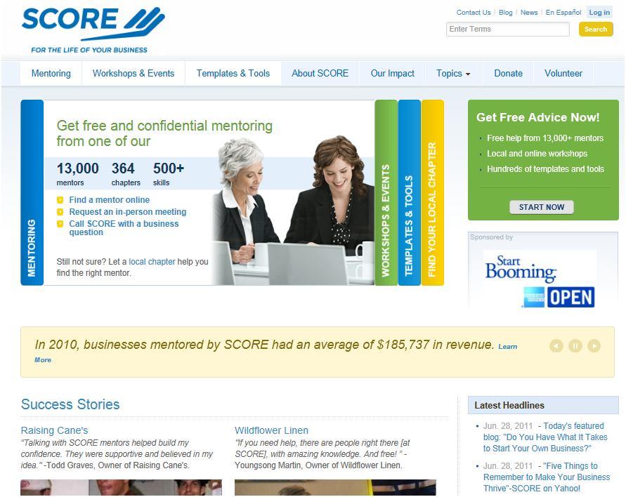 How to help clients online resources http://score.