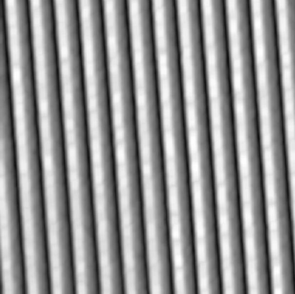 The applied voltage varied from 1 to about 4 volts after 650 µm of writing. Tip 5 (the metal coated AFM tip) was used to generate the lines shown in Figure 9.4c.