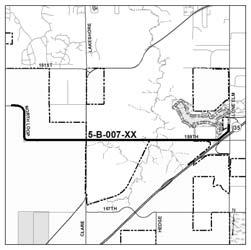5-B-007-XX Lone Elm Booster Pump Station and 12" Main Improvement Benefit District Contact Sabrina Parker This project includes approximately 4 miles of 12-inch distribution water main to be