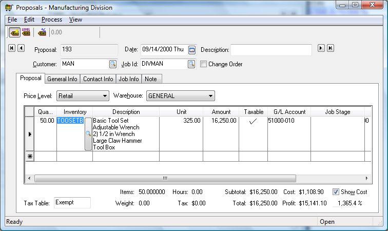 Printed Documentation 5. Enter optional budget information within the Budget tab. The budget for a stock manufacturing job is not required for WIP processing or other internal EBMS processes.