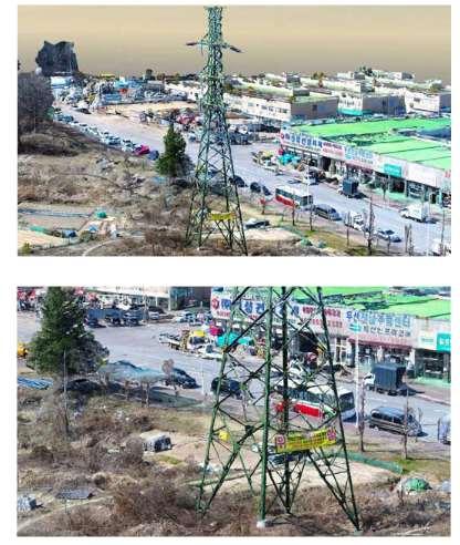 Reality Modeling Analysis of Transmission Tower, South Korea, GeoINT Aerial Photogrammetry