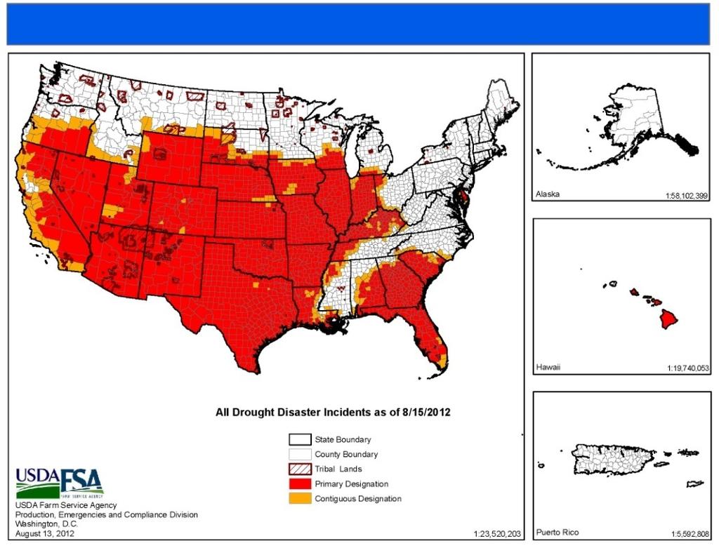 Corn Ethanol and Drought 43% of U.S.