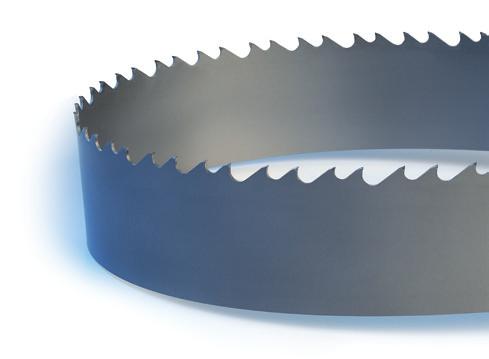 cutting without pulling the part Multi-chip tooth design reduces cutting forces and limits vibration HIGH ALLOY BACKING STEEL INCREASES FATIGUE LIFE Advanced backing steel preparation minimizes band