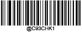 Do Not Transmit Check Character After Verification: The scanner checks the integrity of all Code 93 barcodes to verify that the data complies with the check character algorithm.