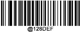 Code 128 Restore Factory Defaults