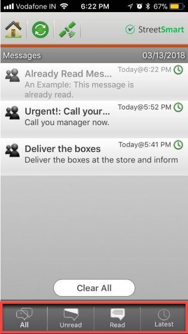 8. Messages 8.1. Message Screen The Message screen displays summary information for each of the messages that you have received on your mobile phone.
