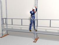 ERECTION Installing guardrail frames Fit guardrail frames to the