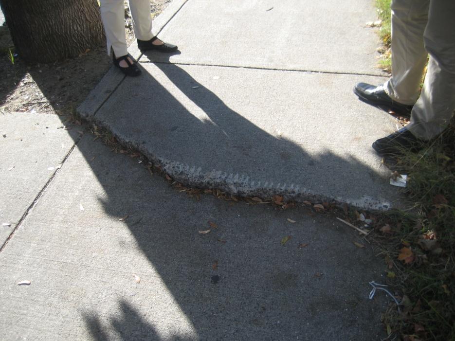 Photo: A walking audit of Winter Street found sidewalks in need of repair.