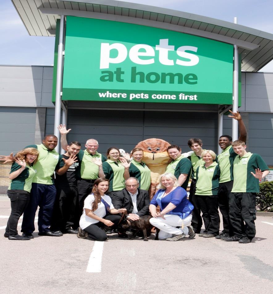 A social and business opportunity Pets at Home PLC are UK s leading pet care retailer, with 394 stores nationwide and 6500 colleagues.