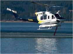 capacity of 300 gallons Helitanker operations are coordinated by the Rapattack Duty Officer