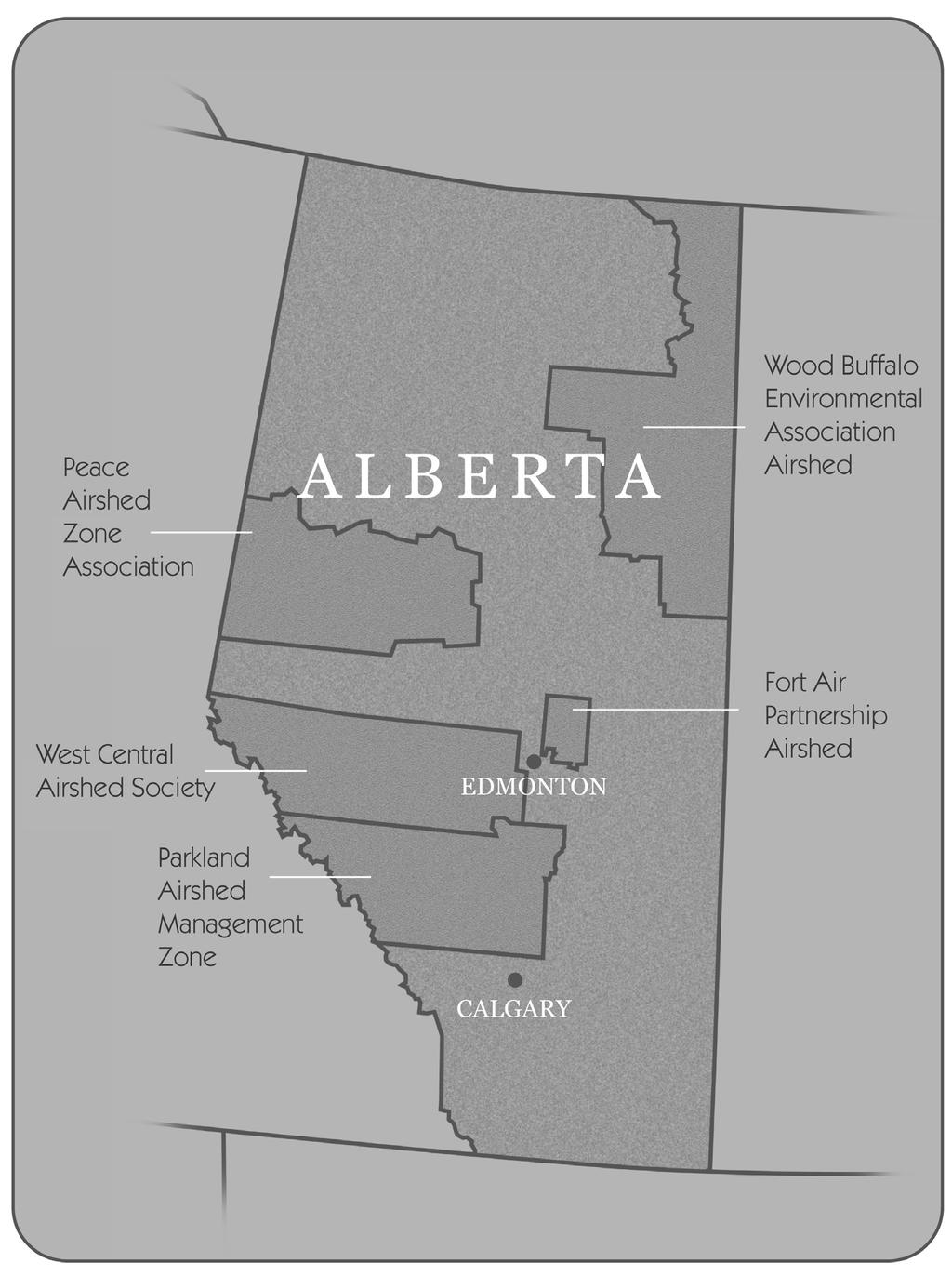 FIGURE 11: ALBERTA S AMBIENT MONITORING SYSTEM 26 FIGURE 12: AIRSHED ZONES (JUNE 2003) 4.5 Recommendations 7.