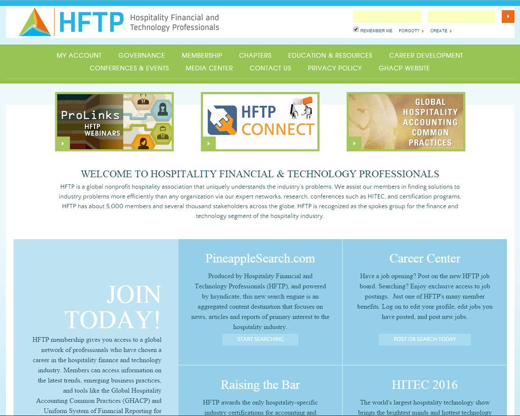 ADVERTISING HFTP.ORG Reach HFTP s global membership via its central membership tool, with an average of 19,000 monthly visits per month and 64,000 page views (November 2014 2015).