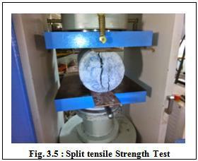 8. Tensile Strength This test was carried out as per IS 5819:1999 specifications. Normal concrete cylinders of size 150mm(dia) 300mm (height) are casted and cured.