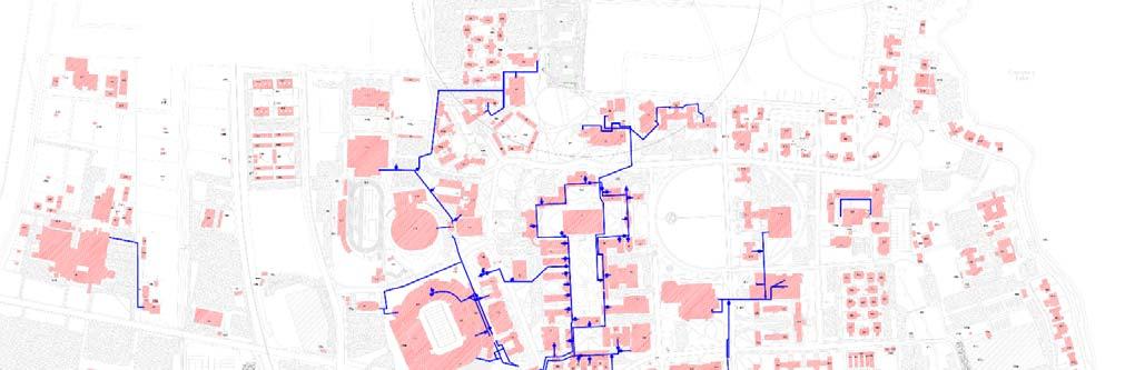 Figure CL-2: Existing Chilled Water Distribution Map LSU has been replacing deficient sections of the chilled water distribution