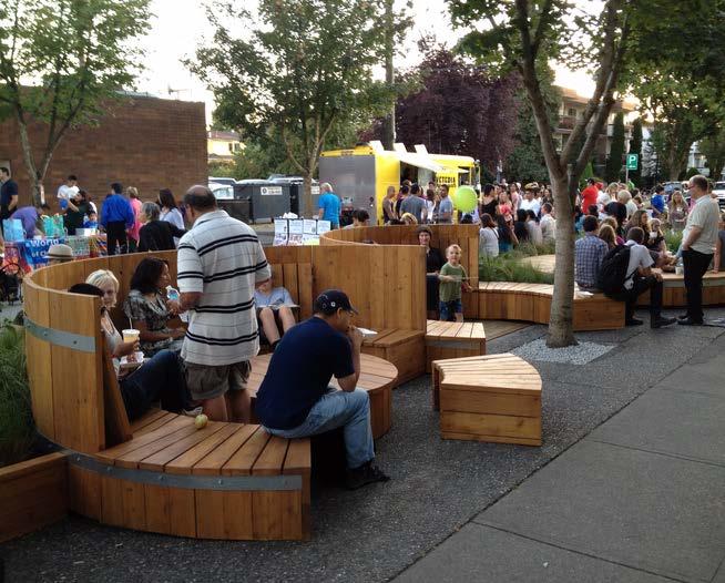 Attractive public spaces create a sense of community and neighborhood