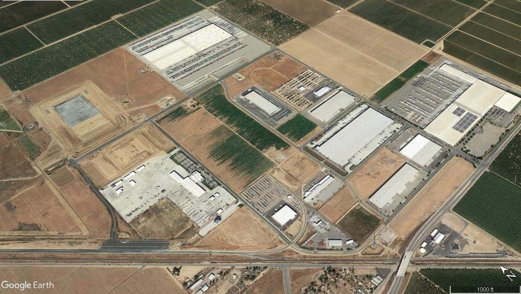 Shafter West U.S. Freight Hub & Wonderful Industrial Park 2018 4.5 miles of rail sidings owned by City of Shafter, longest is 2 miles w/ switches to main line at both ends.