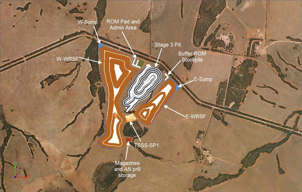 Campoona Shaft Mine Conventional largely free dig open pit to mine up to 140,000tpa of graphite ore. Output not resource constrained.