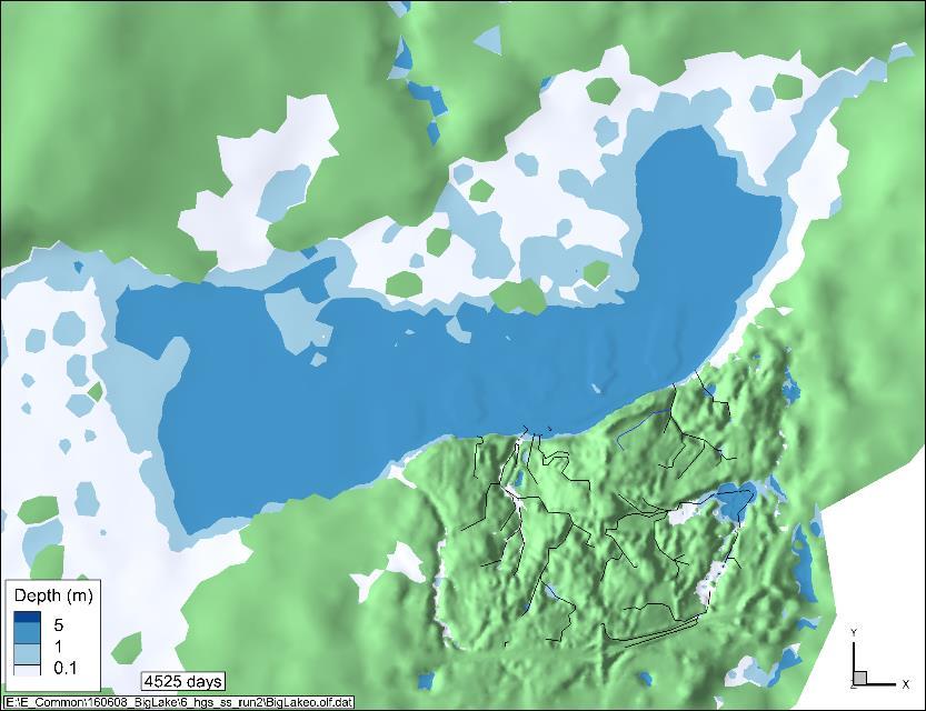 Model Calibration: Simulated Surface Water Features Big Lake