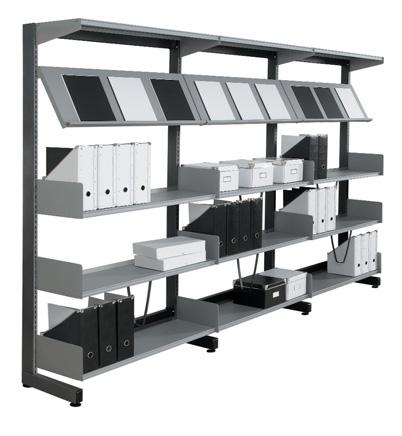 A STYLISH SYSTEM A stylish system well suited to your office environment. QUICK BUILD This versatile shelving system is quick and easy to construct, saving down time and minimising disturbance.