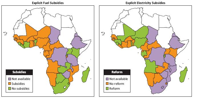 SSA countries : A snapshot of Electricity and fuel subsidies Uganda Ethiopia Kenya Ethiopia Uganda Kenya Tanzania Malawi