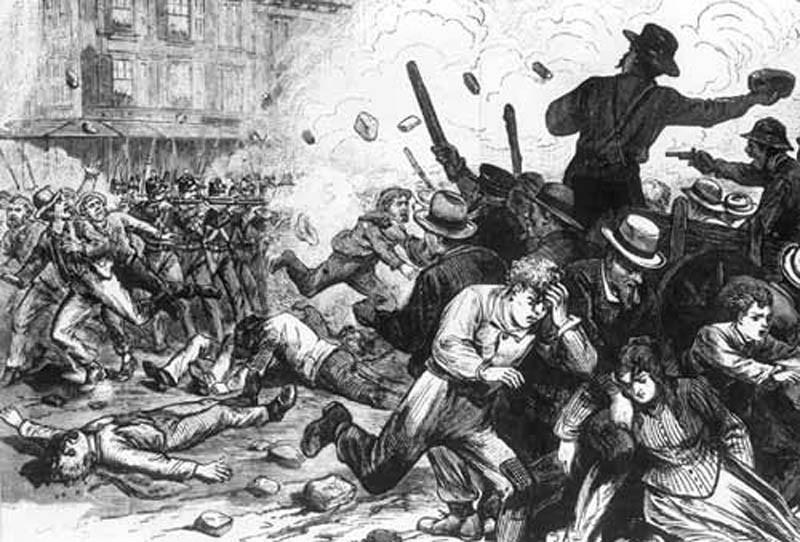 Strikes Turn Violent: The Great Strike of 1877 Workers from the B&O Railroad strike over wage